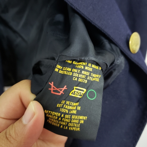 AQUASCUTUM LONDON Navy 100% Pure Virgin Wool Blazer - Picture 8 of 12